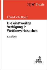 Cover von Die einstweilige Verfügung in Wettbewerbssachen