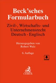 Cover von Beck'sches Formularbuch Zivil-, Wirtschafts- und Unternehmensrecht: Deutsch-Englisch
