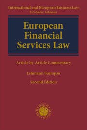 Cover von European Financial Services Law