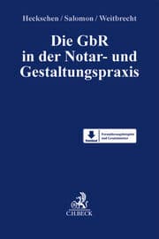 Cover von Die GbR in der Notar- und Gestaltungspraxis