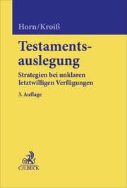 Cover von Testamentsauslegung