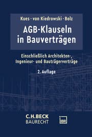 Cover von AGB-Klauseln in Bauverträgen