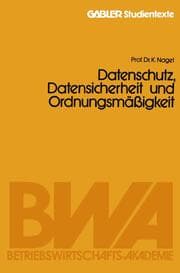 Cover von Datenschutz, Datensicherheit und Ordnungsmäßigkeit