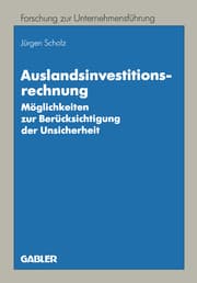Cover von Auslandsinvestitionsrechnung