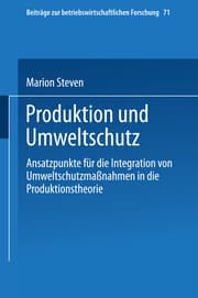 Cover von Produktion und Umweltschutz