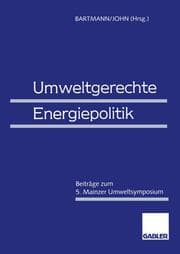 Cover von Umweltgerechte Energiepolitik