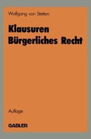 Cover von Klausuren Bürgerliches Recht