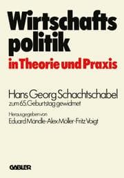 Cover von Wirtschaftspolitik in Theorie und Praxis