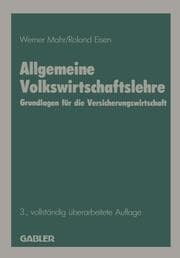 Cover von Allgemeine Volkswirtschaftslehre