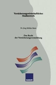 Cover von Das Recht der Versicherungsvermittlung
