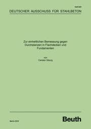 Cover von Zur einheitlichen Bemessung gegen Durchstanzen in Flachdecken und Fundamenten