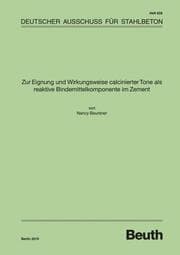 Cover von Zur Eignung und Wirkungsweise calcinierter Tone als reaktive Bindemittelkomponente im Zement