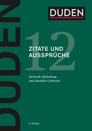 Cover von Duden - Zitate und Aussprüche