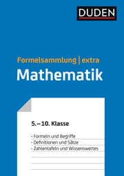 Cover von Duden Formelsammlung extra - Mathematik