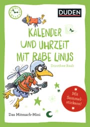 Cover von Duden Minis (Band 17) - Kalender und Uhrzeit mit Rabe Linus
