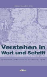 Cover von Verstehen in Wort und Schrift