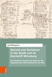 Cover von Gericht und Verfahren in der Stadt und im Hochstift Würzburg