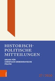 Cover von Historisch-Politische Mitteilungen