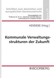 Cover von Kommunale Verwaltungsstrukturen der Zukunft