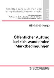 Cover von Öffentlicher Auftrag bei sich wandelnden Marktbedingungen
