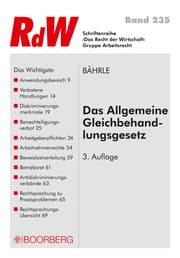 Cover von Das Allgemeine Gleichbehandlungsgesetz