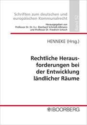 Cover von Rechtliche Herausforderungen bei der Entwicklung ländlicher Räume