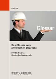 Cover von Das Glossar zum öffentlichen Baurecht
