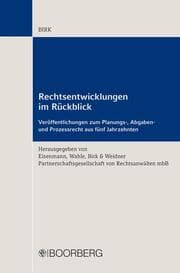 Cover von Rechtsentwicklungen im Rckblick