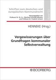 Cover von Vergewisserungen über Grundfragen kommunaler Selbstverwaltung