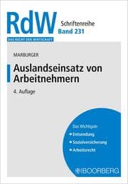 Cover von Auslandseinsatz von Arbeitnehmern