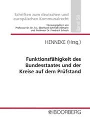 Cover von Funktionsfähigkeit des Bundesstaates und der Kreise auf dem Prüfstand