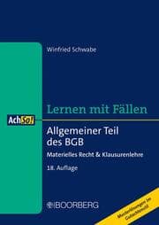 Cover von Allgemeiner Teil des BGB