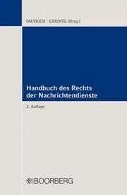 Cover von Handbuch des Rechts der Nachrichtendienste