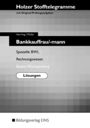 Cover von Holzer Stofftelegramme Baden-Württemberg - Bankkauffrau/-mann