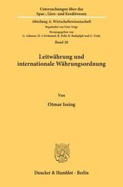 Cover von Leitwährung und internationale Währungsordnung.
