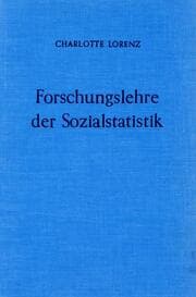Cover von Forschungslehre der Sozialstatistik.