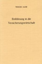 Cover von Einführung in die Versicherungswirtschaft.