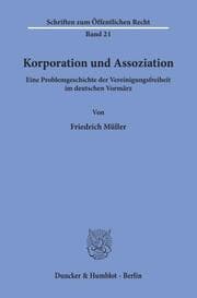 Cover von Korporation und Assoziation.