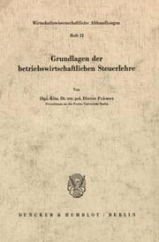Cover von Grundlagen der betriebswirtschaftlichen Steuerlehre.