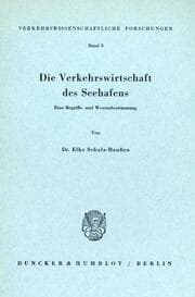 Cover von Die Verkehrswirtschaft des Seehafens.