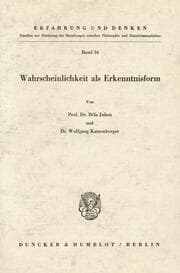 Cover von Wahrscheinlichkeit als Erkenntnisform