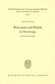 Cover von Wirtschaft und Politik in Osteuropa.