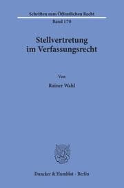 Cover von Stellvertretung im Verfassungsrecht.
