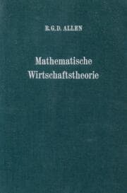 Cover von Mathematische Wirtschaftstheorie.