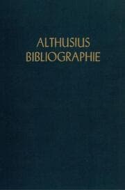 Cover von Althusius-Bibliographie.