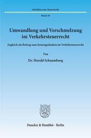 Cover von Umwandlung und Verschmelzung im Verkehrsteuerrecht.
