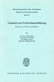 Cover von Gedanken zur Unternehmensführung.