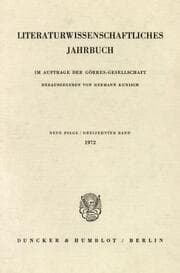 Cover von Literaturwissenschaftliches Jahrbuch