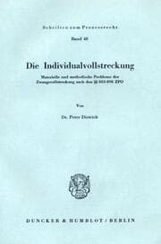 Cover von Die Individualvollstreckung.