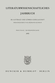Cover von Literaturwissenschaftliches Jahrbuch